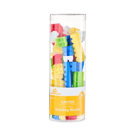 Way To Celebrate Easter Colorful Building Blocks, 65 Pieces