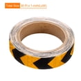 thumbnail image 2 of Cinta Reflectante Uxcell, 1 Rollo de 30 pies x 1 pulgada, Cinta de Seguridad Adhesiva de Alta Visibilidad, Reflector, Amarillo Negro con Flecha, 2 of 6