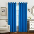 thumbnail image 4 of Olivia Gray Gilbert Solid Single Grommet Curtain Panel Pair - 54x84", Navy, 4 of 5