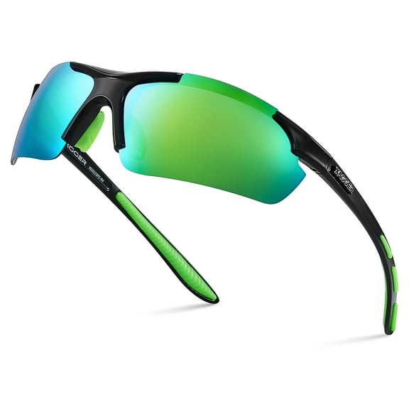 Xagger Polarized Lightweight UV400 Wrap Around Sport Sunglasses for Men Women Baseball Softball Running Glasses