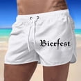 thumbnail image 2 of Razzly Men's Swim Board Shorts Beach Shorts With Sports Print Casual 3 Inch Trunks For Swimming Surfing Mens Board Shorts Stretch Men Swimsuits Trunks Swim Trunks Long Mens Swimsuit Board(White,S), 2 of 4