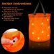 thumbnail image 4 of 2 luces LED Bolsas de dulces de Halloween Bolsas de fiesta de Halloween iluminadas Cubo de regalo de suministros de Halloween para niños reutilizables multiusos (naranja), 4 of 5
