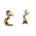 thumbnail image 1 of Estatua de caballo de resina hecha a mano, figura de arte moderno, adorno artesanal, decoración de mesa coleccionable para hoteles, estanterías, chime, 1 of 8