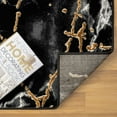 thumbnail image 5 of Luxe Weavers Black 5x7 Marble Abstract Area Rug Gold, Stain-Resistant Carpet, 5 of 10