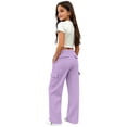 thumbnail image 6 of XINXIAOO Unisex Boys Girls Sweatpants Relaxed Fit Elastic Waist Casual Pants with Pockets Girls Athletic Pants Purple Joggers for Boys Active Pants Size 9-10 Years, 6 of 8