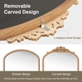 thumbnail image 6 of 36"x24" Wood Rattan Wall Mirror Carved Arched Mirror,Natural, 6 of 7