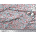 thumbnail image 3 of Soimoi Silk Fabric Dot & Rose Floral Print Fabric by the Yard 42 Inch Wide, 3 of 3