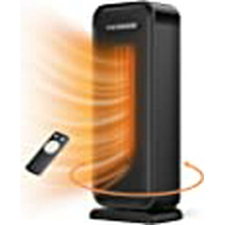 Taotronics TT-HE001 Space Heater, 1500W Electric Portable Fast Heating Widespread Oscillation ECO Mode 12 Hrs Timer with Remote Control for Indoor Use Home, Small, Black