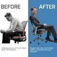 thumbnail image 4 of Memory Foam Seat Cushion,Office Chair Cushion with Lumbar Support for Back Pressure Relief, Car Seat Cushion with Adjustable Strap,Sciatica Pad Cushions for Car,Truck, Desk,Gaming Chair, 4 of 14