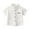 B-White, variant on TEAJOPSUU Boys Girls Hawaiian Button Down Shirts Kids Short Sleeve Cute Printed T Shirts Summer Loose Casual Stand Collar Shirt 2-10 Years A-White