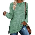 thumbnail image 2 of Womens Casual Long Sleeve Round Neck Sweatshirts Printed Loose Top Athletic Women Women Thin Long Sleeve Shirt Ladies Long Sleeve Shirts, 2 of 7