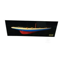 Handmade Yacht Model - Wooden Ship Decor, Nautical Collectible, Modern Art Sculpture, Display Piece, Home Decor