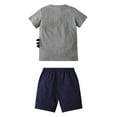 thumbnail image 4 of AUDeals Toddler Boys Gentleman Outfit Set 2PCS Summer Suit, Trendy Handsome Casual Clothes for Daily Wear and Play (Grey, 3-4 Years), 4 of 6