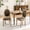 Brown, variant on 2 Dark Gray Linen French Dining Chairs, Solid Wood Legs For Support, Sw1845dg Style Fabric, Frame, Excellent Cushioning,