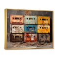 thumbnail image 2 of Designart "Tape Journey Cassette Tapes I" Music Floater Framed Canvas Print, 2 of 7