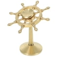 thumbnail image 4 of LEORX  Ship Steering Wheel Brass Rudder Ornaments Vintage Style Office, 4 of 8