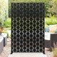 thumbnail image 2 of Historyli Biombo metálico de 183 cm, paneles de pared independientes, divisores decorativos para patio, valla resistente a la intemperie, cuadrado negro para jardín, 2 of 7