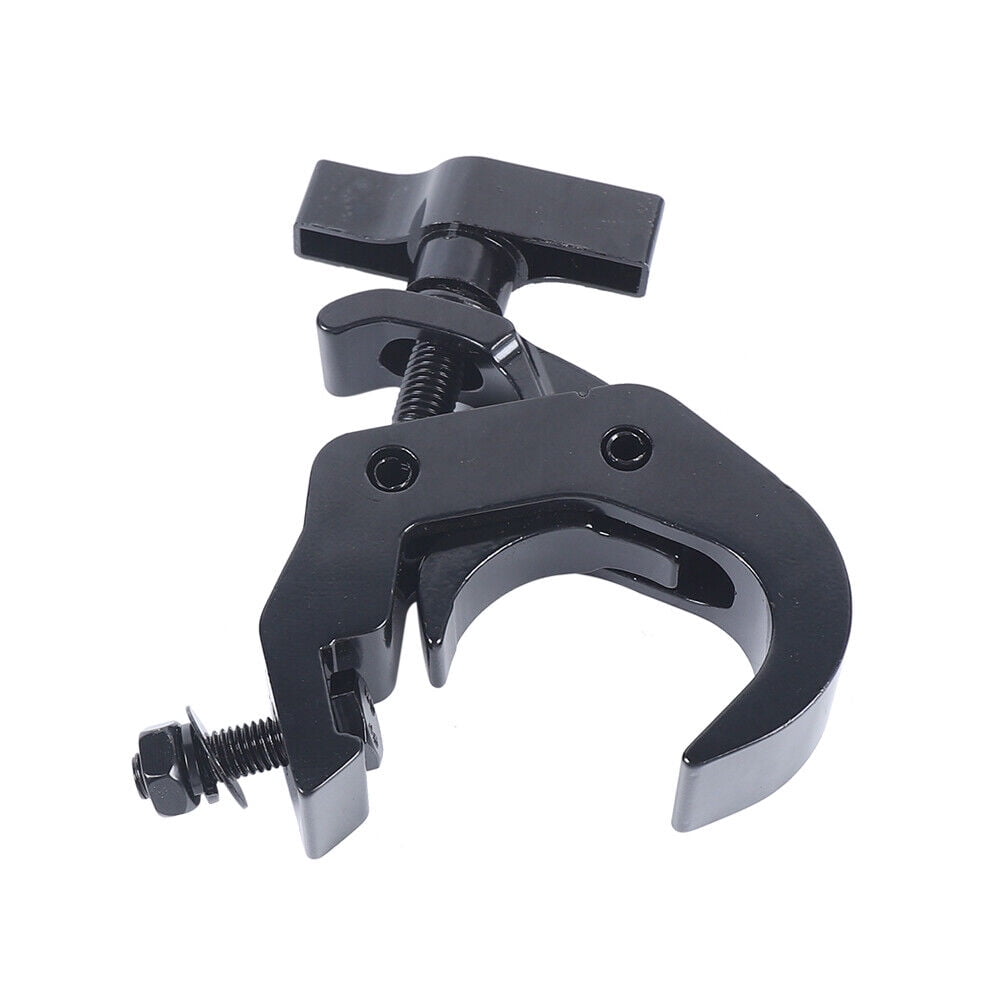 8 Pack 330lbs Heavy Duty Stage Lighting Clamps – DJ Truss Hook Clamp Set for Stage Lights, Par Lights, and Spot Lights (Black, Aluminum Alloy)