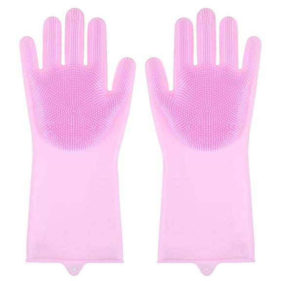 Dishwashing Cleaning Gloves Magic Silicone Rubber Dish Washing Gloves for Household Sponge Scrubber Kitchen Cleaning Tools