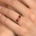 thumbnail image 4 of Gem Stone King 10K Yellow Gold Ecstasy Mystic Topaz and Red Garnet Engagement Ring for Women | 2.10 Cttw | Round 5MM | Gemstone November Birthstone | Size 5, 4 of 6