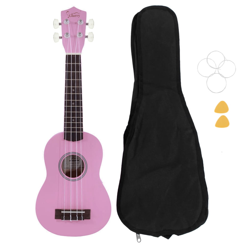 CIPACHO Glarry 21" Rosewood Toddler Guitar, Ukulele Beginner Kit, Concert Ukelele Gifts for Girl Boy (Pink)