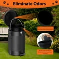 thumbnail image 3 of Dog Poop Trash Can Outside, 12L/3.1Gal Metal Dog Waste Trash Can with Lid, Foot Pedal, Waste Container with 40 Bags, Pet Poop Bucket with Lid Soft Close for Pet, Round Black Can, 3 of 7