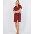 thumbnail image 5 of 3 Pack: Womens Short Sleeve Full Button-Down Henley Nightshirt Nightgown Sleep Dress (Available In Plus Size), 5 of 6