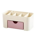 thumbnail image 2 of Plastic Desktop Cosmetic Organizer Box with Small Drawer, Multifunctional Jewelry, Makeup, and Desk Storage for Home and Office, 2 of 4