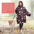 thumbnail image 4 of Wearable Oversized Blanket,Burgundy Rock Skull Pattern Wearable Blanket Hoodie for Adults,Cozy Hooded Blankets with Super Pockets,Super Warm Fuzzy Pullover for Women & Men, 4 of 6