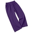 thumbnail image 6 of SYwaren Casual Sweatpants for Women Straight Leg Solid Color Elastic Waist Athletic Loose Fall Winter Lounge Pants, 6 of 7