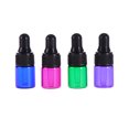 thumbnail image 1 of EeaseCA 15pcs 2ml Essential Oil Glass Bottle Empty Lotion Perfume Sample Vials With Glass Eye Dropper (Black Cap) - Random Bottle Color, 1 of 7