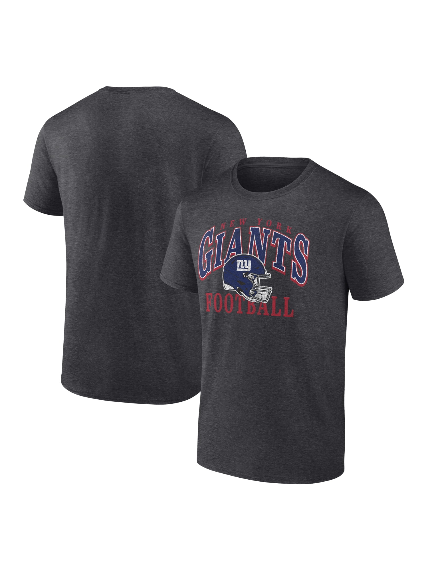 NFL New York Giants Men's Cotton Charcoal Heather Short Sleeve T-Shirt