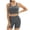 ☪052-Dark Gray, variant on Nuoqisi Women's Seamless Knit Fashion Solid Color Yoga Wear Running Sport Set - Racerback Bra and Fitness Pants Two-Piece for Athletic Training
