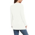 thumbnail image 4 of Stichou Women's Long Sleeve Cardigan Lightweight Casual Open Front Cardigans with Pockets White S, 4 of 4