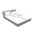 thumbnail image 2 of Ambesonne Colorful Fitted Sheet & Pillow Sham Set, Butterfly Dog Labrador, Full, Multicolor, 2 of 2