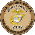 thumbnail image 1 of U.S.M.C. MOS 2142 Tracked Vehicle Repairer Assault Amphibious Vehicle Decal 5.5" - Desert Tan, 1 of 1