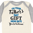 thumbnail image 4 of Inktastic I'm Your Fathers Day Mom Says You're Welcome Boys or Girls Long Sleeve Baby Bodysuit, 4 of 5