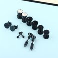 thumbnail image 3 of Juego de pendientes para hombre, expansión de orejas postizas, pendientes sencillos y atmosféricos para mujer, 3 of 5