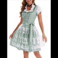 thumbnail image 2 of Trajes de Oktoberfest para Mujer: Vestido Dirndl para el Traje Tradicional Bávaro Alemán Verde S, 2 of 8