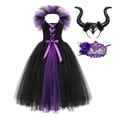 thumbnail image 1 of Maléfica disfraz de Halloween Cosplay niñas bautizo negro Glam fiesta graduación tutú vestido niños demonio reina bruja ropa Vestidos8-9Y Gao Jinjia LED, 1 of 2
