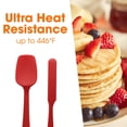 thumbnail image 3 of Cheer Collection Silicone Spatula Set, Silicone Spatulas For Nonstick Cookware Red, 6 Pieces, 3 of 5