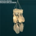 thumbnail image 4 of Campana De Viento De Encaje Con Luz Led, Atrapasueños Con Borlas De Plumas, Campana De Viento, Decoración Colgante De Pared Para El Hogar, Fiesta De Boda, Regalo De Cumpleaños Advancent HA023585-00, 4 of 7