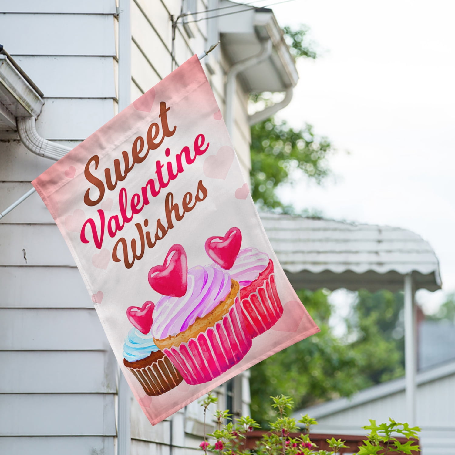 America Forever Flags Double Sided House Flag - Sweet Valentine Wishes - 28 x 40 Inches, Happy Valentine's Day Love Hearts House Flag, Seasonal Yard Outdoor Holiday Decorative Flag