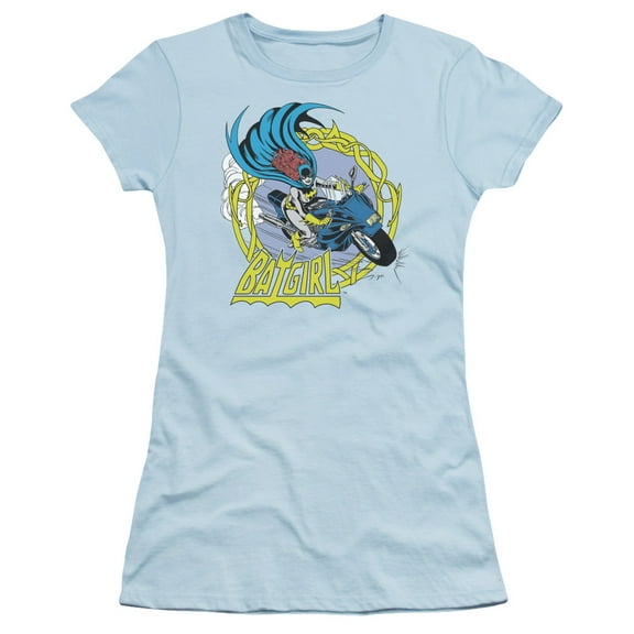 Dc - Batgirl Motorcycle - Juniors Teen Girls Cap Sleeve Shirt - Medium