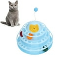 thumbnail image 4 of Cat Track Roller Toy, PP Safe 4 Level Detachable Cat Turntable Ball Toy Durable  For Kitten Blue, 4 of 8