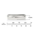 thumbnail image 5 of Oxford Ivy Men's 14K White Gold 4mm Traditional Fit Plain Wedding Band  Ring Size 11, 5 of 5