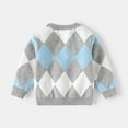 thumbnail image 6 of MKOSPLRT Kids Argyle Preppy Sweaters 1-8Y Boys Crew Neck Color Block Palid Pullover Long Sleeve Warm Knit Sweaters Fall Sweatshirts, 6 of 10
