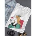 thumbnail image 3 of Pretty Queen Blowing Kiss T-Shirt Women -Smartprints Designs, Female XX-Large, 3 of 4