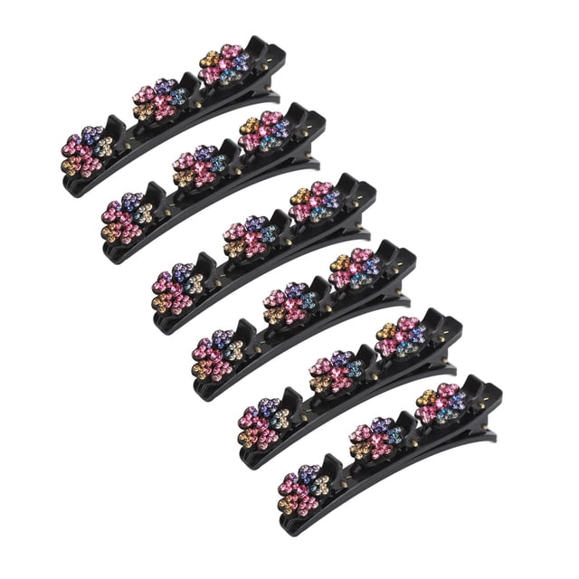 Accesorios Para Pinzas Para El Cabello Trenzadas, 6 Piezas Pinza Para El Cabello Trenzada Para Peinado, Diente Ancho Colorido, Ligero, Reutilizable Para Peluquero Para Lavarse La