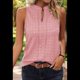 thumbnail image 5 of Top Sin Mangas con Cuello en V de Color Liso para Mujer, Rosa, Talla M, 5 of 8